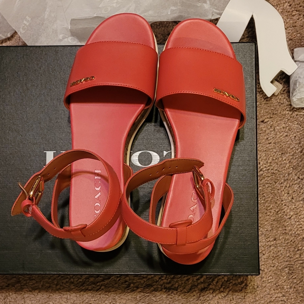 Coach Red Sandals - Picture 5 of 5